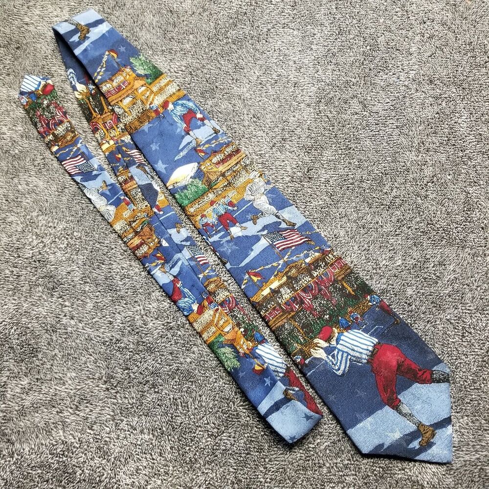 Tango by Max Raab Silk Tie Americana Series You’re Out Circa 1921 Baseball USA